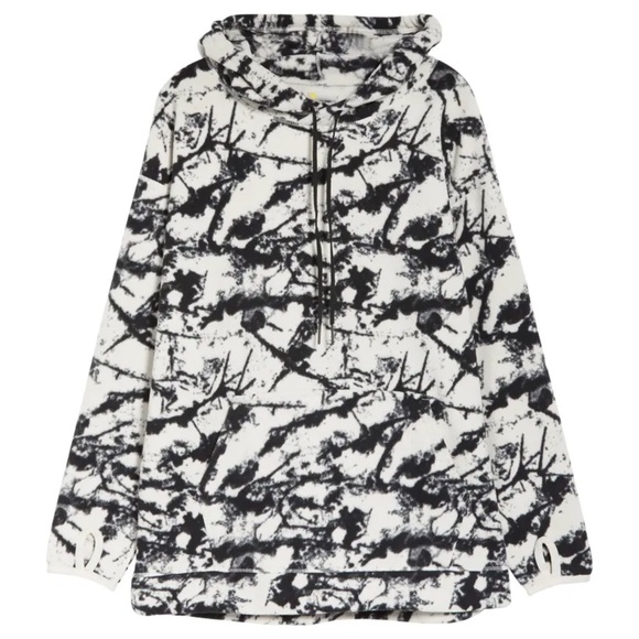 Zella Cozy Up Polar Fleece Recycled Polyester Hoodie in Black Ink Size Small - Picture 5 of 6